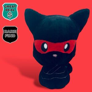 Tentacle Black Ninja Kitty 8” Cat Kitten Plush Stuffed Animal. EXTREMELY RARE!